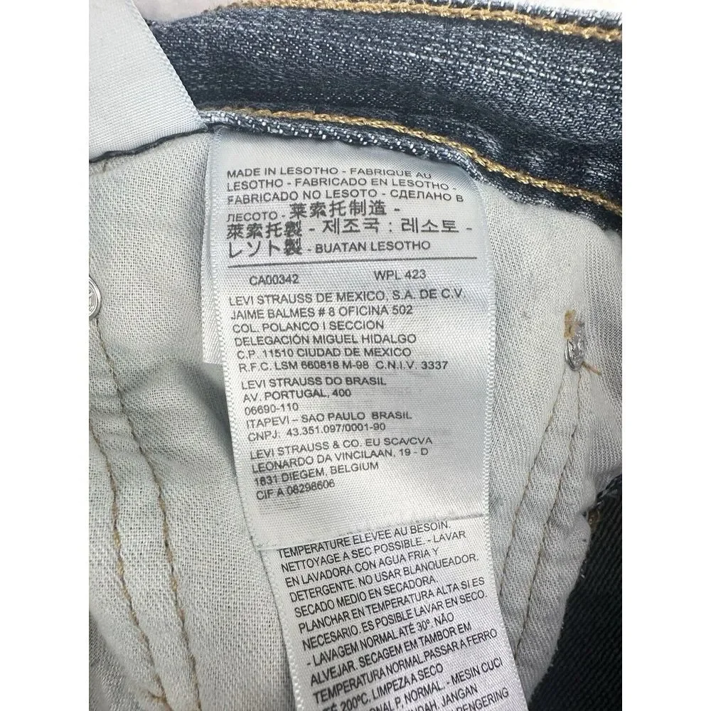 Levis 505 Jeans Men's 34x32 (Fits 35x31) Blue Denim Regular Fit‎ Straight Leg